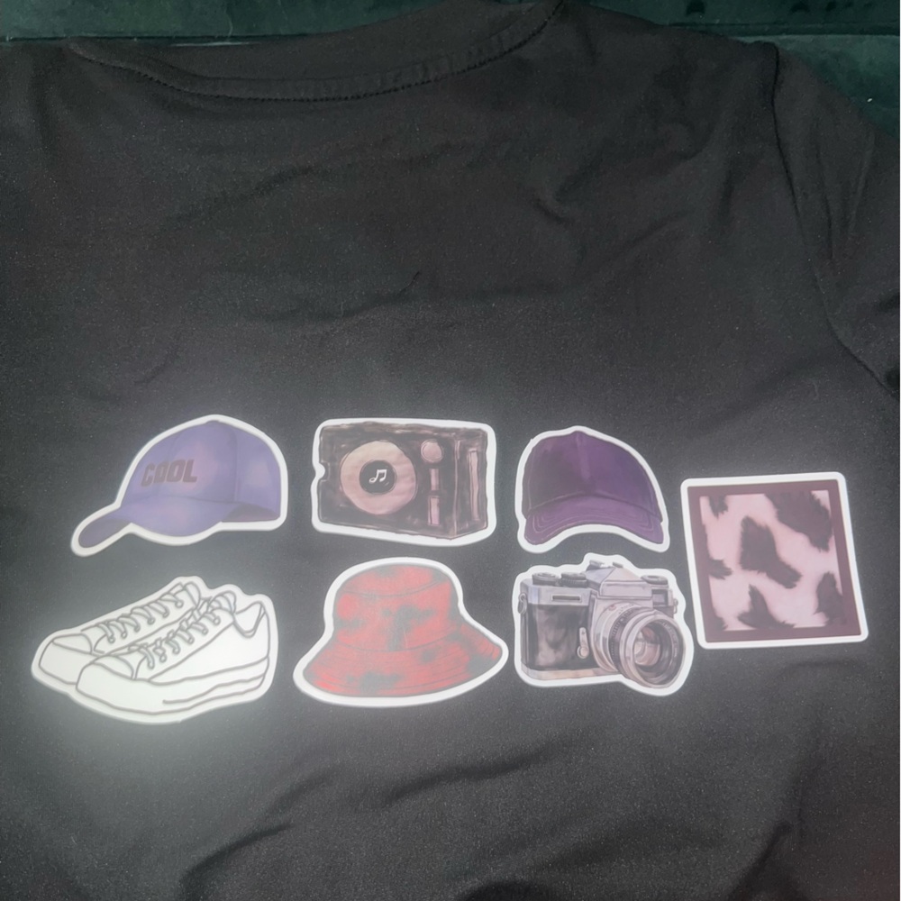 3 for $12 Trendy Purple and Red Stickers